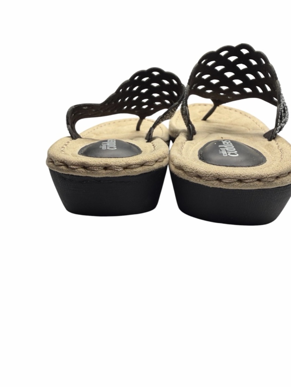 NWOB Connie Cuddles Sandals Size 8.5 Black With Sparkles - Picture 4 of 6